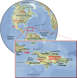 World Map Haiti
